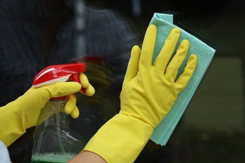 Customer service representative reviewing a cleaning complaint form