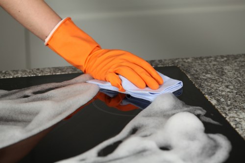 Cleaning company in Chelsea preparing a modern residential space