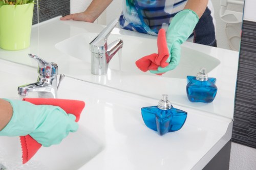 Final sparkle clean in a Chelsea commercial space after renovation