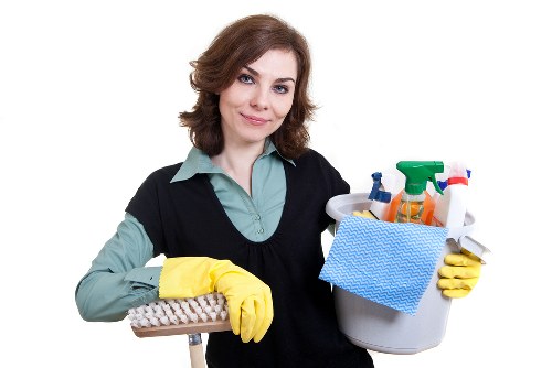 After builders cleaning service preparing a Chelsea property for move-in